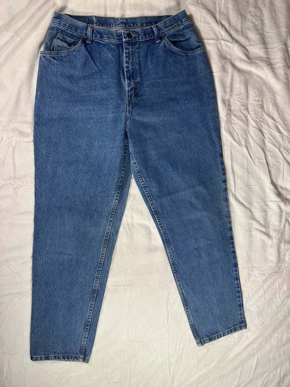 Chic Blue Jeans Womens 20 High Rise Mom 80s Denim Pants Made In USA Vintage